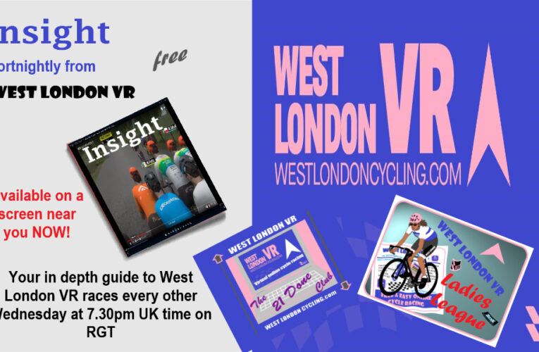 WEST LONDON WEDNESDAY – RACEPACK READY FOR RACE 5.10 – WEDNESDAY 17th AUGUST 7.30pm UK TIME ON WAHOO RGT