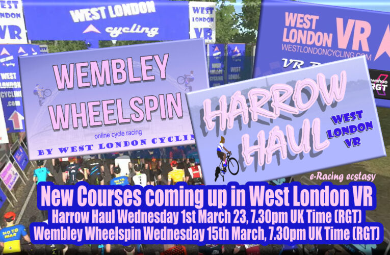 Fresh routes to fill ya’ boots with WEST LONDON VR on Wahoo RGT … Next up, Wednesday 1st March at 7.30pm UK Time … THE HARROW HAUL