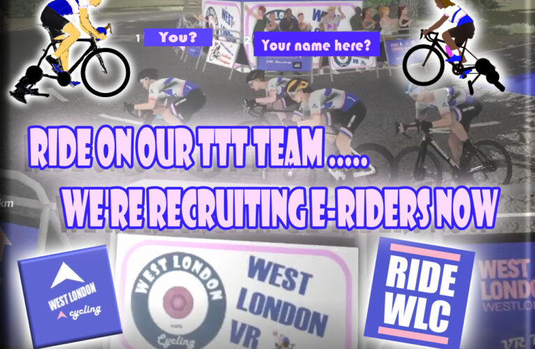 Join our online e-racing family …. we’re recruiting new riders