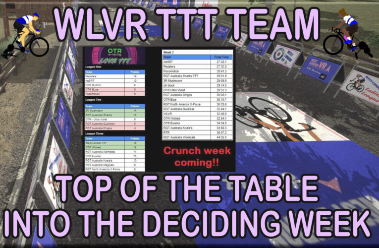 TTT team have a big race this week …. as the promotion battle goes to the last week!