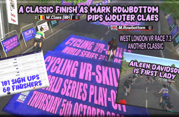 Another spectacular and thrilling finish as West London VR Series Seven starts to take shape and another great turnout adds to the (Northern Hemisphere) summer fun …. THANK YOU FOR THE GREAT RACING EVERYONE!
