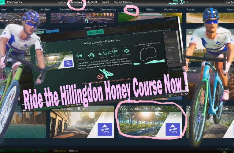 West London VR’s Hillingdon Honey Course now available to test ride on CADEsport ahead of Race 7.4 scheduled for Wednesday 17th May at 7.30pm UK Time