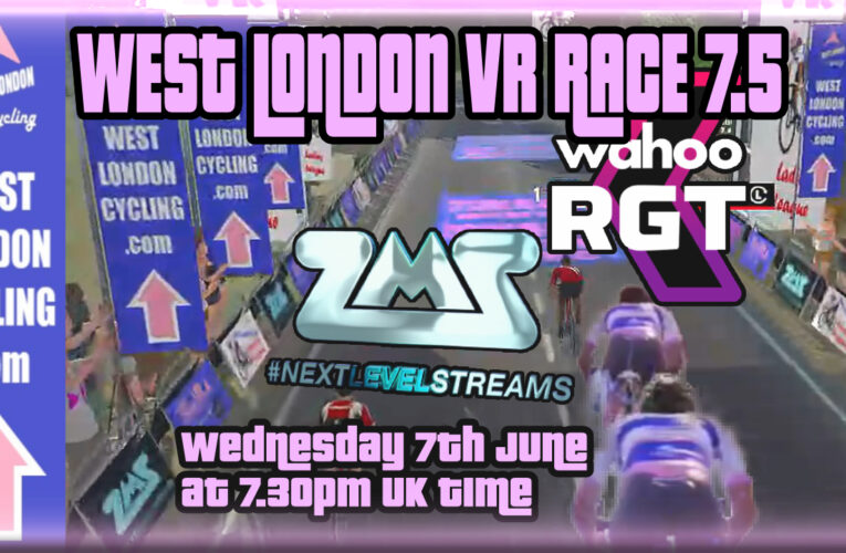 Next up for West London VR Kooligans on Wahoo RGT is another foray to famous Fifield … Wednesday 7th June at 7.30pm