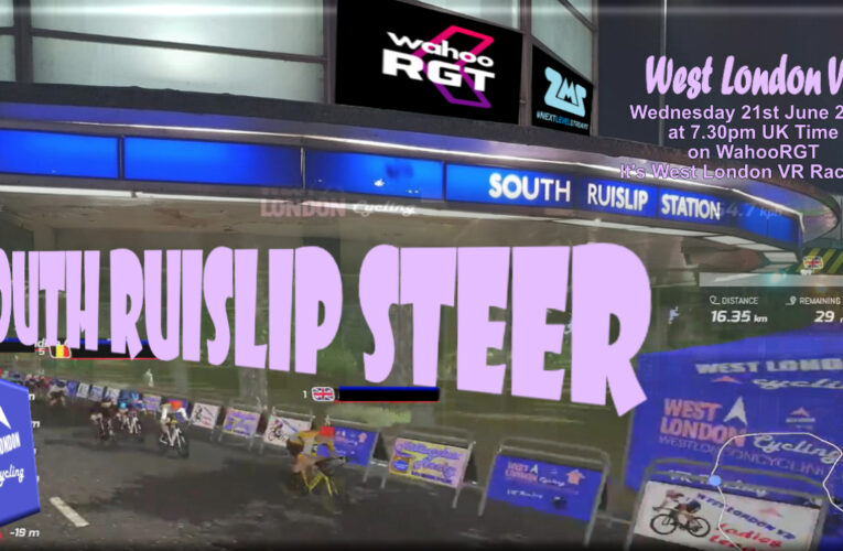 Next up on the original West London VR WahooRGT Series, The South Ruislip Steer, another brand new course from your original West London VR provider … Wednesday 21st June at 7.30pm UK Time