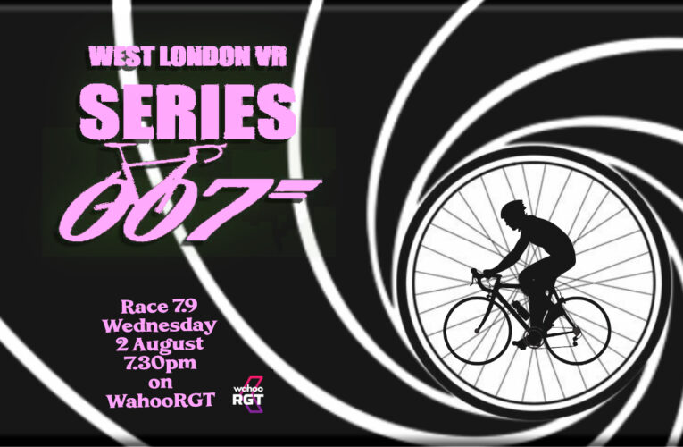 We meet again, Mr Bike … on Wednesday 2nd August at 7.30pm (UK Time) on WahooRGT for the West London VR Series 7 TT
