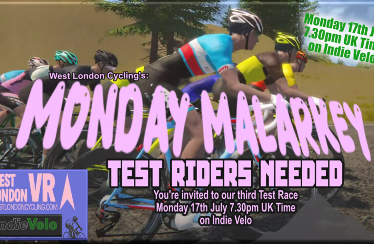 Test Race Two on da video, rockin’ the race like a rodeo, Alex Gold, best in’ the testin, soon we’ll witness da rest in, VR racing da West London stable, see ya next week if ya’ able, Monday Malarkey series one, two weeks ahead, soon come!