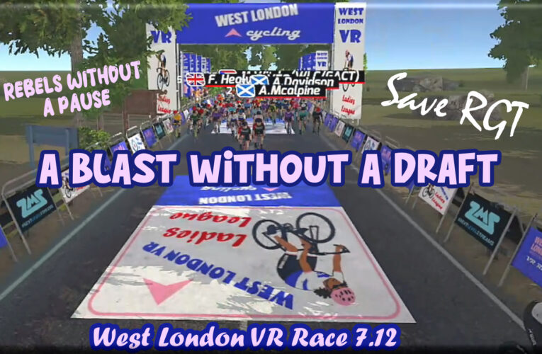 RESULT: Anti-Shenanigans 59 – Zwahooligans 0                                                         WE SALUTE THE RGT FAMILY – THE CORE WITH THE KICK – AS THEY SUPPORT THE SAVE RGT CAUSE. WEST LONDON VR RACE 7.12