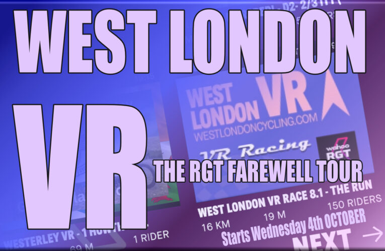 The West London VR RGT Farewell Tour starts Wednesday 4th October for four consecutive Wednesdays, 11th, 18th and 25th on a device near you … celebrate nearly 4 years o RGT with West London VR!