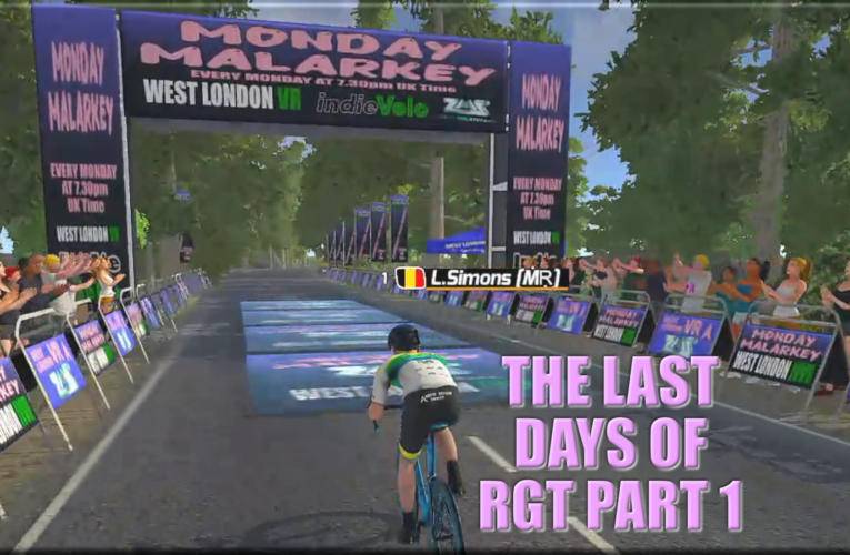 RACE, THE FINAL FRONT GEAR, TO BOLDY VELO WHERE WEST LONDON VR HAS GONE BEFORE … (BUT WON’T ANYMORE): THESE ARE THE LAST VOYAGES OF THE WEST LONDON RGT RACES ….. LORENZO SIMONS BEAMS UP FIRST, AS MOON RIDERS GET A 1-2 FINISH.