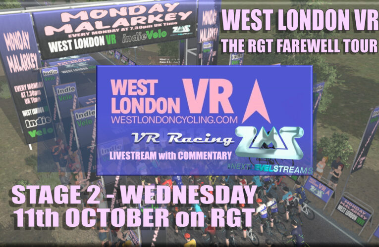 WEST LONDON VR RACE 8.2 LIVESTREAM AND COMMENTARY DETAILS ANNOUNCED