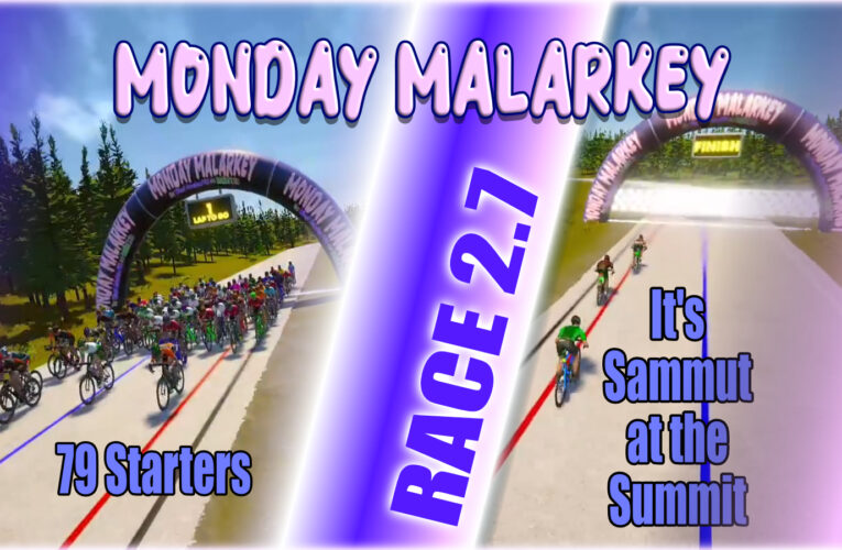 Monday Malarkey Race 2.7 Sees John Sammut Slam it as 78 out of 79 starters finish … Results, Standings, Video and report ….