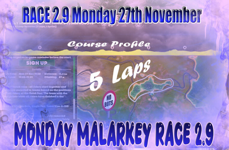 MONDAY MALARKEY RACE 2.9 .. a Critical Crit? Find out at 7.30pm UK Time on Indie Velo .. check out the course profile here: