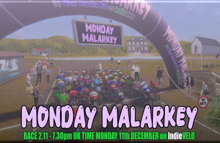 Be in the pen for the penultimate Monday Malarkey Series Two Race … A flat out race out on the flat as Race 2.11 promises another spin spectacular! Be under the Malarkey Arch by 7.30pm UK Time, pedal-ready!