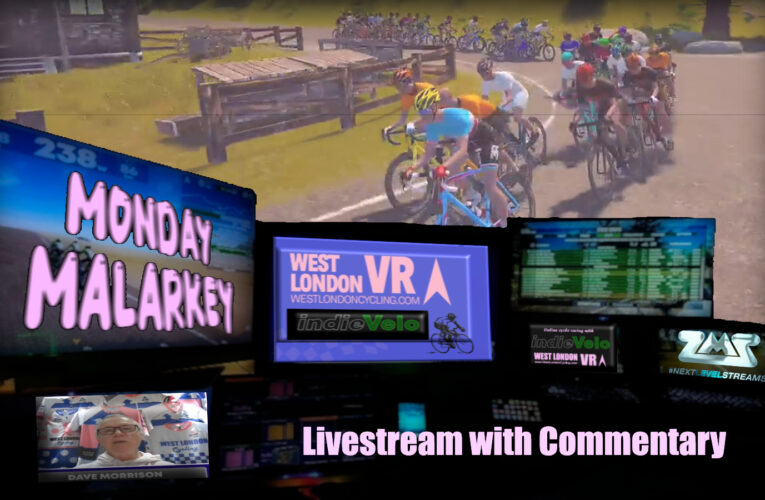 MONDAY MALARKEY Race 2.11 Livestream with commentary link now available for Monday 11th December at 7.30pm on IndieVELO
