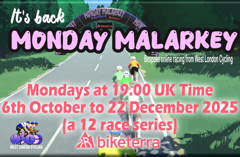 Online Race Series is back! Monday Malarkey on Biketerra starts on 6th October for 12 weeks, sign ups now open…. get in!