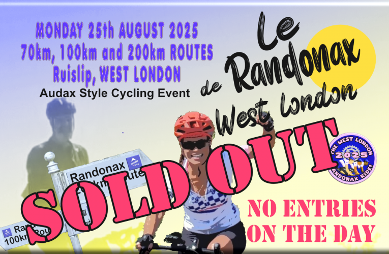 BANK HOLIDAY RANDONAX COMPLETELY SOLD OUT – NO ENTRIES ON THE DAY