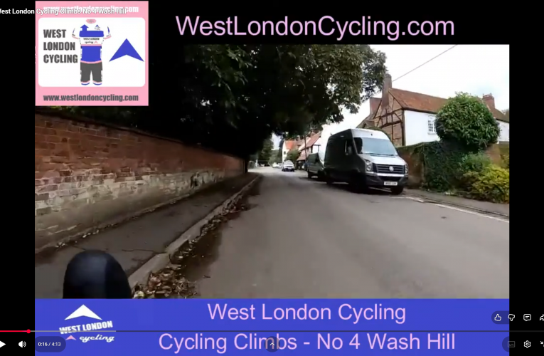 Watch the Wash Hill video now, ahead of Sunday’s West London Cycling ride starting at 9am from Hillingdon Station (UB10 9NR) on Sunday 16th November