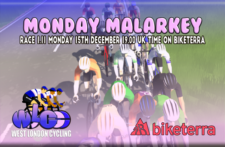 It’s Right On to Brighton on Biketerra’s Monday Malarkey Race 1.11 by West London Cycling …. 19.00pm UK Time on Biketerra