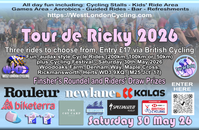 Tour de Ricky 2026 entries will go on sale at 7am on Christmas Eve, the 24th December 2025 via British Cycling