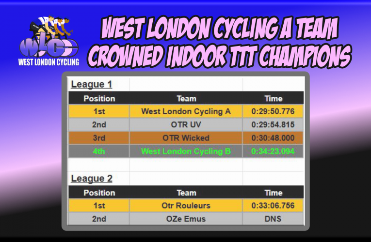 West London Cycling’s online TTT team snatch the title by just 4 seceonds!