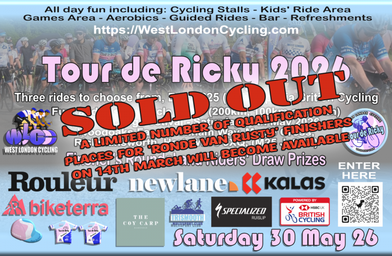 Tour de Ricky: SOLD OUT but you can still get a ‘Qualifier Entry’ via the Ronde Van Rusty