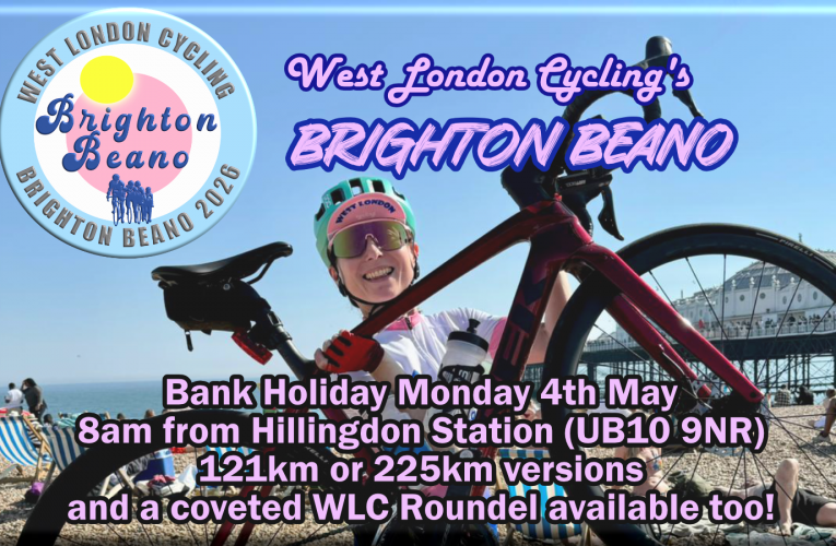 The Brighton Beano No5 is on Bank Holiday Monday 4th May starting at 8am from Hillingdon Station (UB10 9NR)