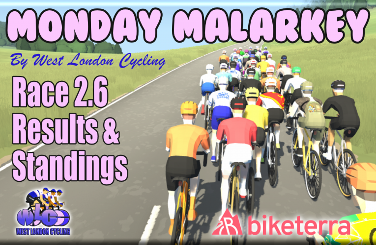 Monday Malarkey Race 2.6 Results and Standings