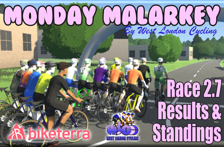 Monday Malarkey Race 2.7 Results and Standings