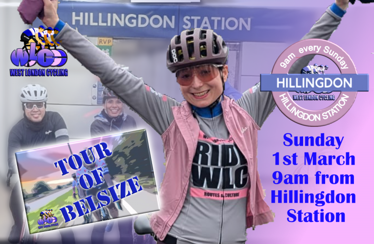 West London Cycling are on Tour at 9am every Sunday from Hillingdon Station (UB10 9NR) and Sunday 1st March it’s the Tour of Belsize and the Charming Chilterns
