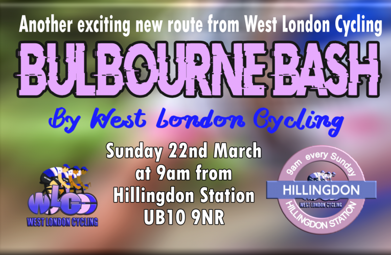 Original Sunday Rides with West London Cycling continue with another new route from the home of the ‘Brand Spanker’ on Sunday 22nd March at 9am from Hillingdon Station (UB10 9NR) …. don’t miss it!