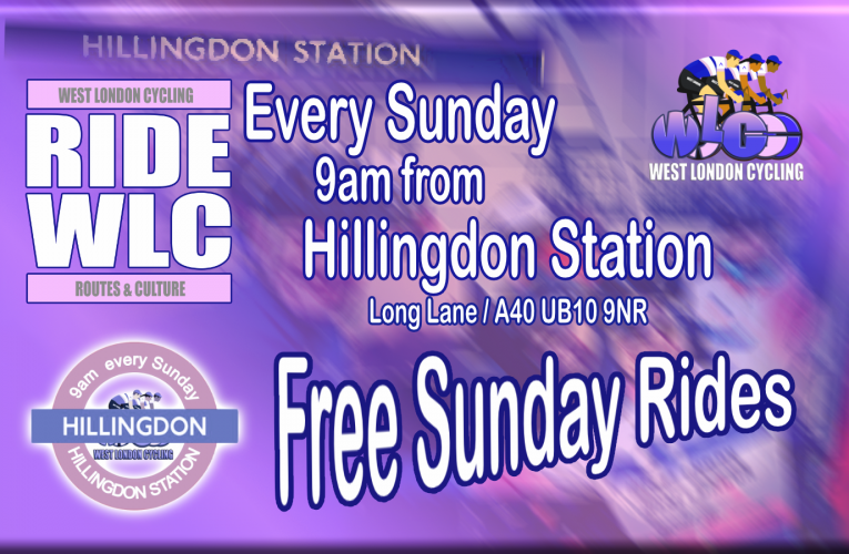 West London Cycling; For Free Membership, Free Sunday Rides and Free Spirit ….. Our own original routes every Sunday at 9am from Hillingdon Station (UB10 9NR)