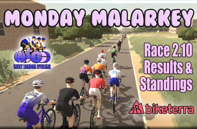 MONDAY MALARKEY: Race 2.10 Results and Standings