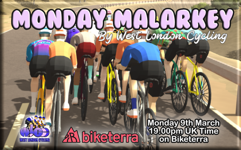 Monday Malarkey Series 2 on Biketerra goes into the last 4 races with all to ride for on Monday 9th March at 19.00pm UK Time
