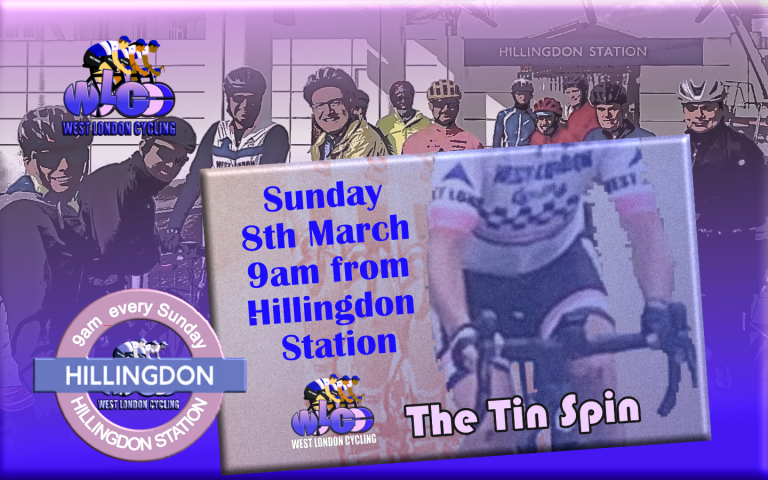 Another Brand Spanking new route from West London Cycling for the Sunday Ride from Hillingdon Station (UB10 9NR) at 9am on Sunday 8th March