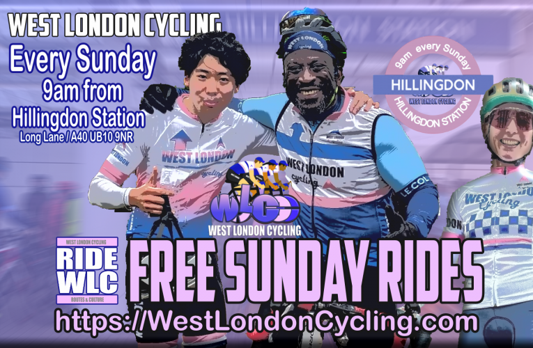 Sundays with West London Cycling – Free to join, free to ride, free sprit on the road … just head for Hillingdon Station (UB10 9NR) at 9am every Sunday for the start of West London Cycling ridetime!
