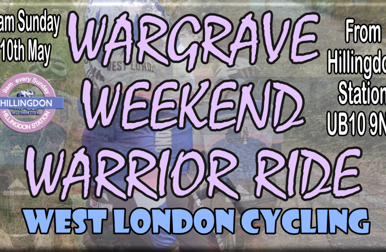 It’s a People’s Choice ride this Sunday from Hillingdon Station (UB10 9NR) with West London Cycling