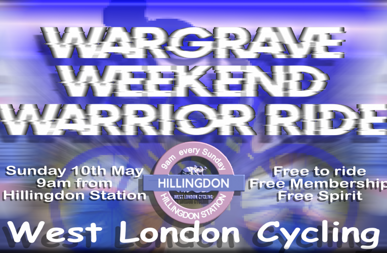 It’s a People’s Choice ride this Sunday from Hillingdon Station (UB10 9NR) with West London Cycling