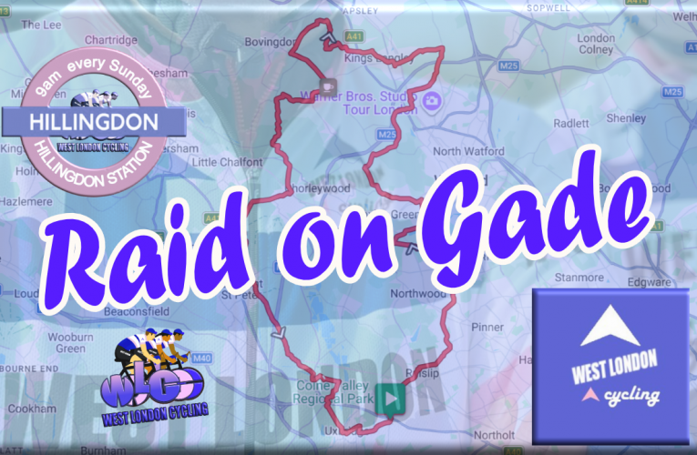 Another West London Cycling corker on Sunday 9th August as we cross the river Gade into the Hertfordshire Hinterland .. don’t miss out, be at Hillingdon Station (Ub10 9NR) at 9am for the start.