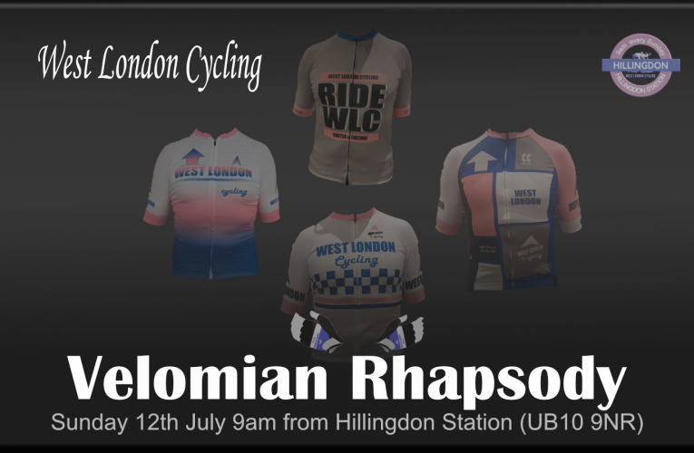 Velomian Rhapsody, the latest new route from West London Cycling, join the fun, 9am at Hillingdon Station (UB10 9NR)