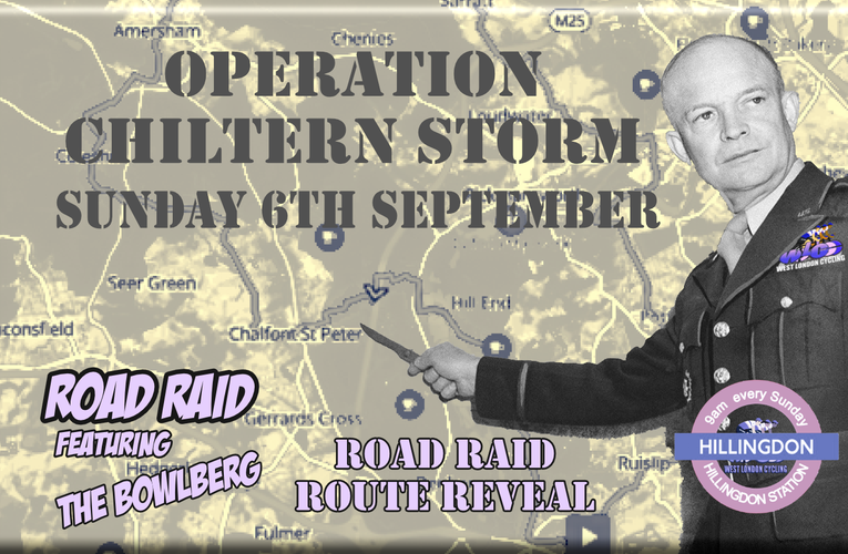 ROAD RAID ROUTE REVEAL …. Your West London Cycling Sunday ride route for Sunday 6th September is available here!