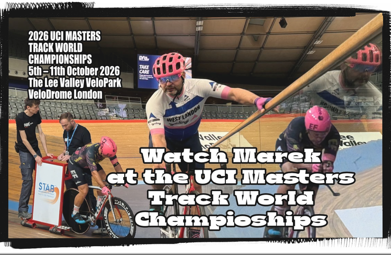 The 2026 UCI Masters Track World Championsips are free to watch at Lee Valley Velodrome 5th – 11th October and one of our guys is competing! Why not show your support?