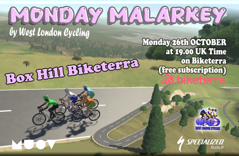 It’s Monday Malarkey Race 4.6 and back to Box Hill on Monday 26th October at 19.00pm UK Time on Biketerra … a classic Queen Stage that was so popular last time, we just had to do it again!